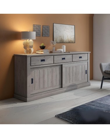 Madia AnthonyIII 67070 con 2 ante scorrevoli e 3 cassetti colore ancona oak stile shabby