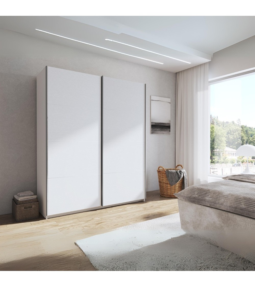 Armadio Corrent180 2 ante scorrevoli colore bianco