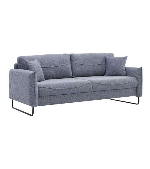 Divano letto Fly in Twist 18 grigio chiaro con piedi neri