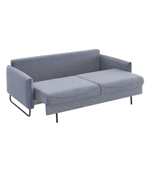 Divano letto Fly in Twist 18 grigio chiaro con piedi neri