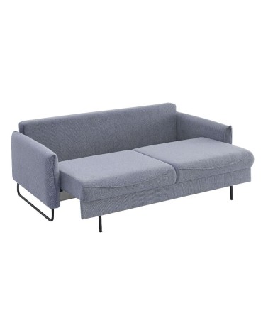 Divano letto Fly in Twist 18 grigio chiaro con piedi neri