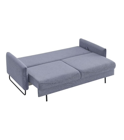 Divano letto Fly in Twist 18 grigio chiaro con piedi neri