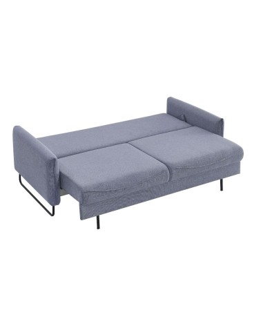 Divano letto Fly in Twist 18 grigio chiaro con piedi neri
