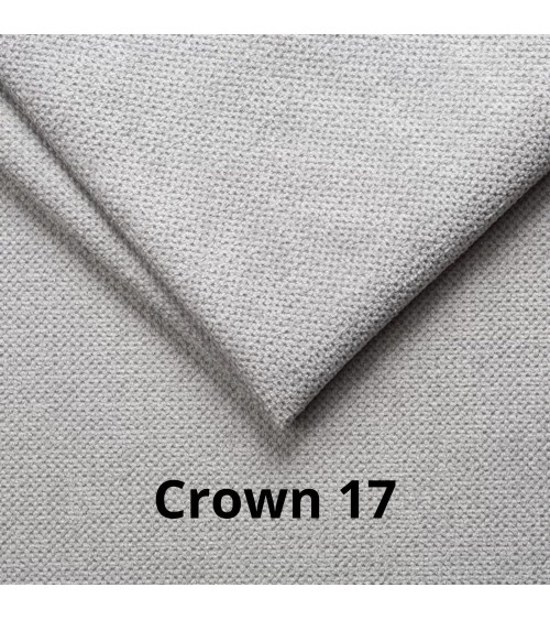 Divano letto con penisola Fermina Lounge con doppio contenitore in Crown 17 grigio chiaro