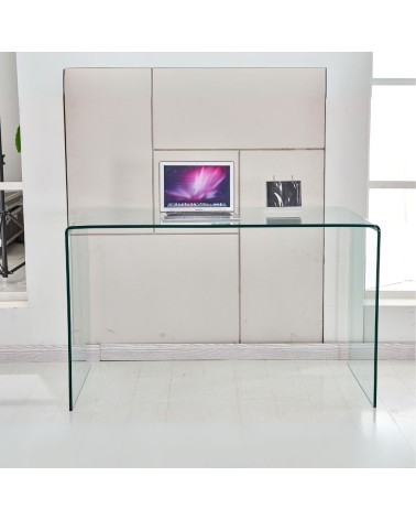 Tavolo scrivania Tamerice in vetro temperato 125x70x75 cm.