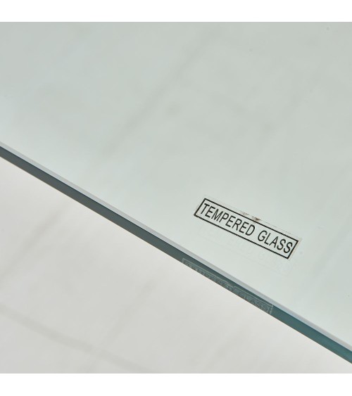 Tavolo scrivania Tamerice in vetro temperato 125x70x75 cm.