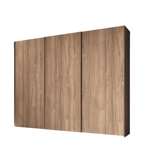 Armadio scorrevole Step 3 ante in legno colore noce america