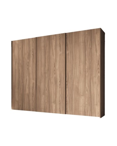 Armadio scorrevole Step 3 ante in legno colore noce america