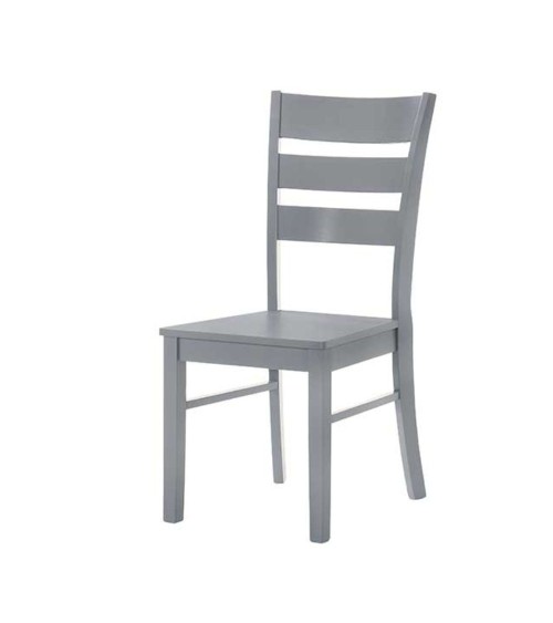 Sedia in legno Lisa colore grigio H 99x46x54.5 cm. set 2 pezzi