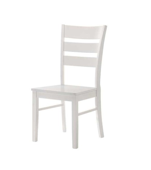 Sedia in legno Lisa colore bianco laccato opaco H 99x46x54.5 cm. set 2 pezzi