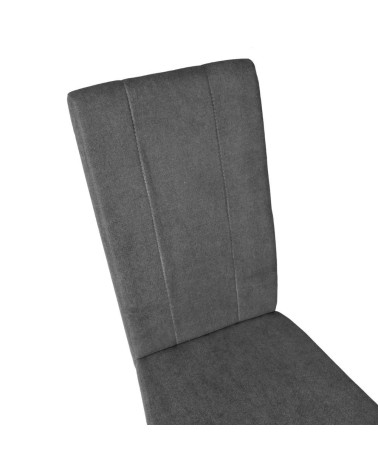 Sedia Tom in legno colore grigio con seduta in tessuto colore grigio set 2 pezzi