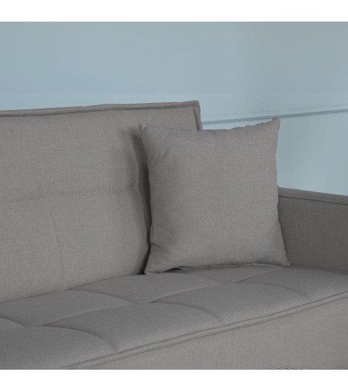 Divano letto contenitore Legen 3 posti in vellutino grigio 07-450