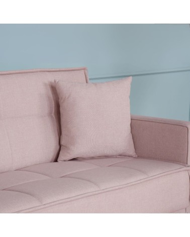 Divano letto contenitore Legen 3 posti in vellutino rosa antico 12-450