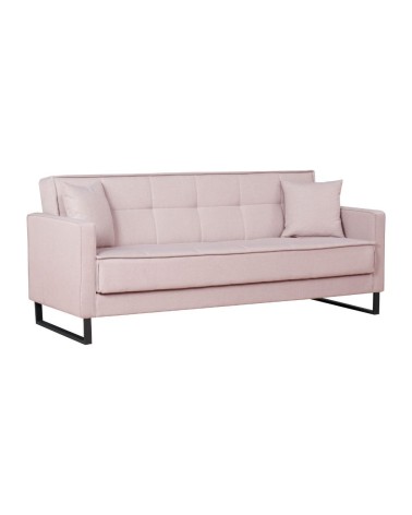 Divano letto contenitore Legen 3 posti in vellutino rosa antico 12-450