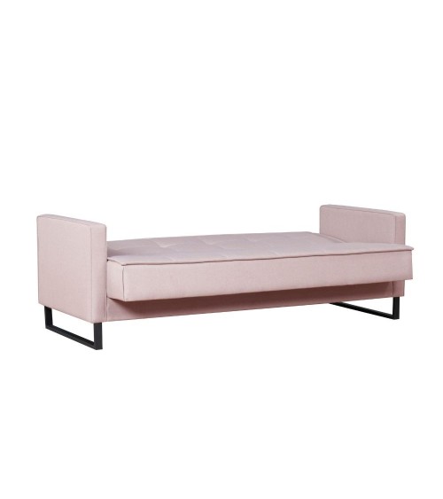 Divano letto contenitore Legen 3 posti in vellutino rosa antico 12-450