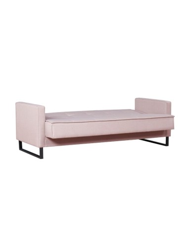 Divano letto contenitore Legen 3 posti in vellutino rosa antico 12-450