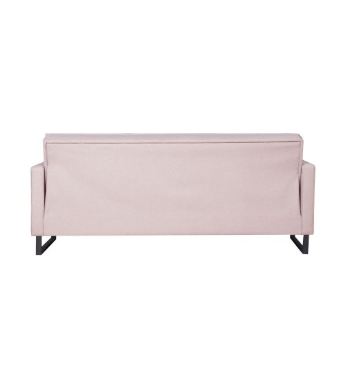 Divano letto contenitore Legen 3 posti in vellutino rosa antico 12-450