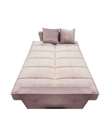 Divano letto contenitore Legen 3 posti in vellutino rosa antico 12-450
