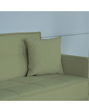 Divano letto contenitore Legen 3 posti in vellutino verde oliva 18-450