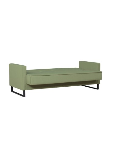 Divano letto contenitore Legen 3 posti in vellutino verde oliva 18-450