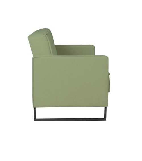 Divano letto contenitore Legen 3 posti in vellutino verde oliva 18-450
