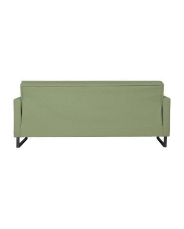 Divano letto contenitore Legen 3 posti in vellutino verde oliva 18-450