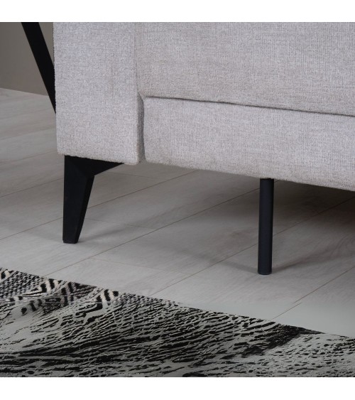 Divano letto Derry 3 posti in tessuto grigio chiaro 07-900
