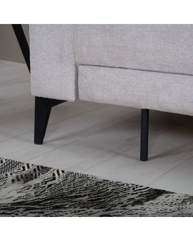 Divano letto Derry 3 posti in tessuto grigio chiaro 07-900
