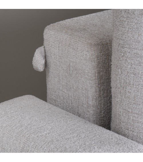Divano letto Derry 3 posti in tessuto grigio chiaro 07-900