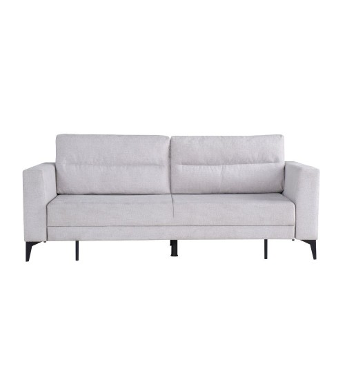 Divano letto Derry 3 posti in tessuto grigio chiaro 07-900