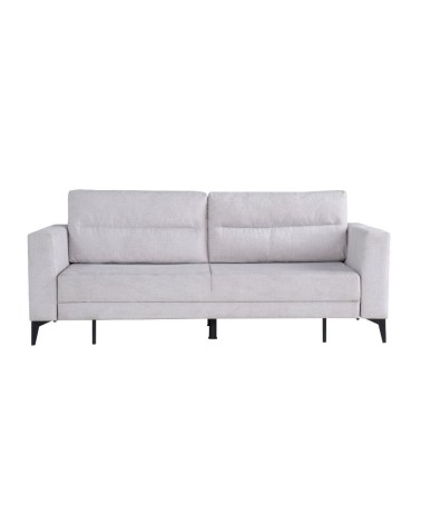Divano letto Derry 3 posti in tessuto grigio chiaro 07-900