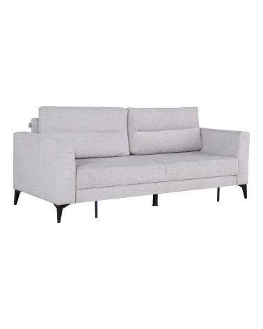Divano letto Derry 3 posti in tessuto grigio chiaro 07-900