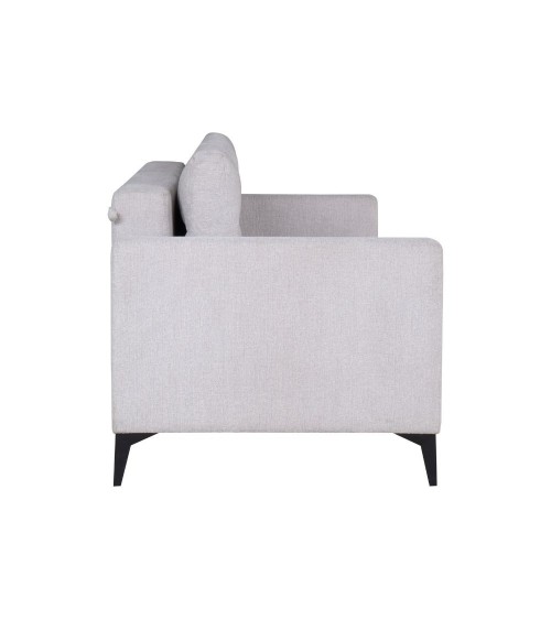 Divano letto Derry 3 posti in tessuto grigio chiaro 07-900