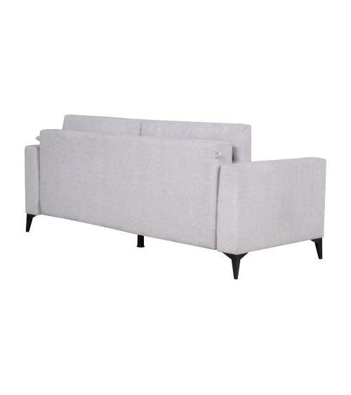 Divano letto Derry 3 posti in tessuto grigio chiaro 07-900