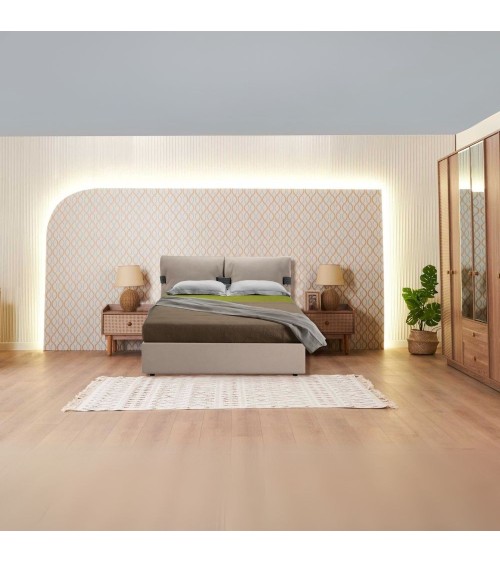 Camera da letto Natura colore rovere miele effetto vimini