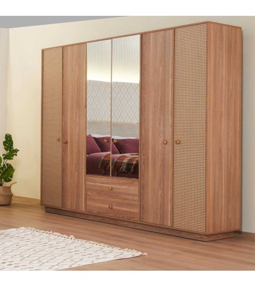 Camera da letto Natura colore rovere miele effetto vimini