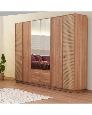 Camera da letto Natura colore rovere miele effetto vimini