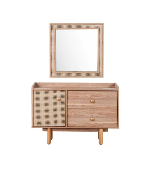 Camera da letto Natura colore rovere miele effetto vimini