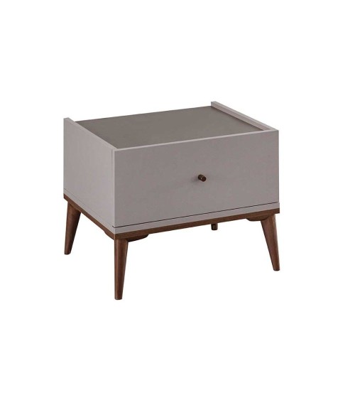 Camera da letto Pastel in colore beige, noce e dark coffee
