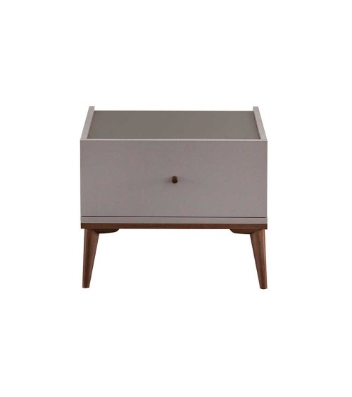 Camera da letto Pastel in colore beige, noce e dark coffee