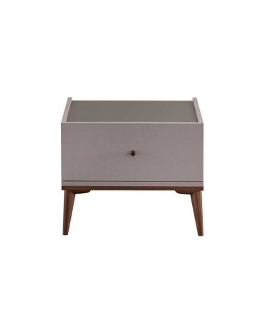 Camera da letto Pastel in colore beige, noce e dark coffee