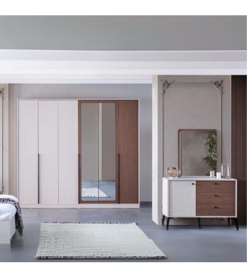 Camera da letto Piedra in colore vizon beige e kaplan 321