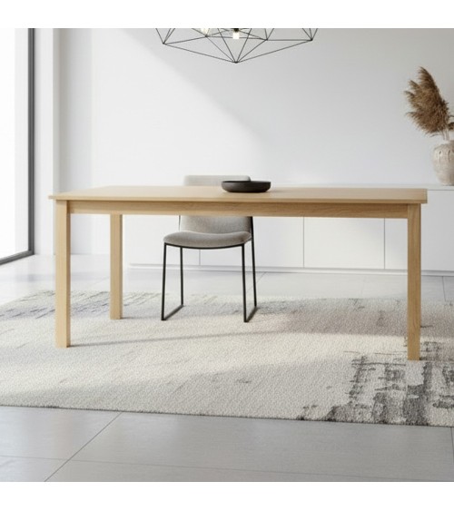 Tavolo Dori in legno colore rovere H 73x140x80 cm.