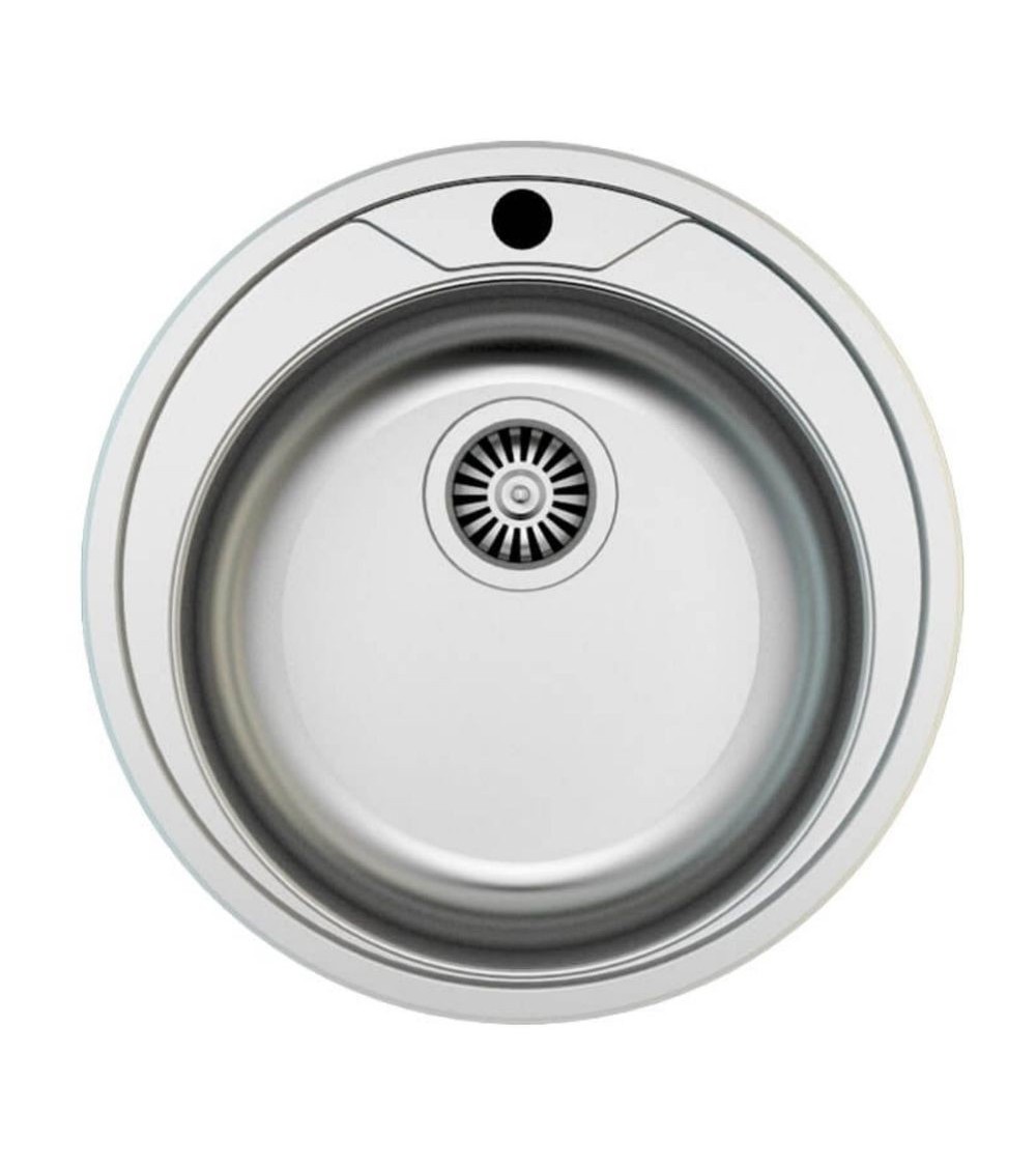 Lavello incasso SA02 monostampo diametro 51 cm. inox