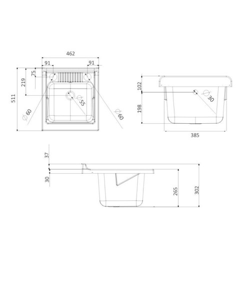 Mobile lavatoio Garden 45x50 cm 1 anta colore bianco
