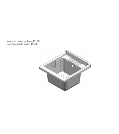 Mobile lavatoio Garden 45x50 cm 1 anta colore bianco