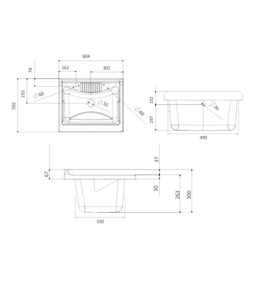 Mobile lavatoio Garden 60x50 cm 2 ante colore bianco