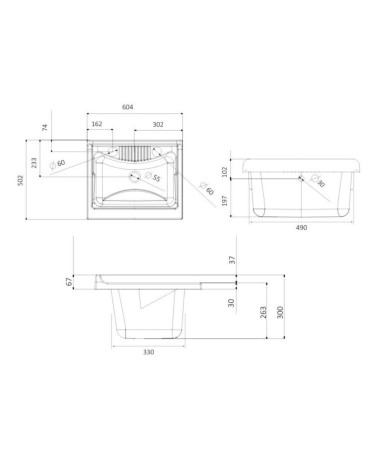 Mobile lavatoio Garden 60x50 cm 2 ante colore bianco