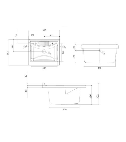 Mobile lavatoio Garden 60x60 cm 2 ante colore bianco