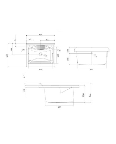 Mobile lavatoio Garden 60x60 cm 2 ante colore bianco